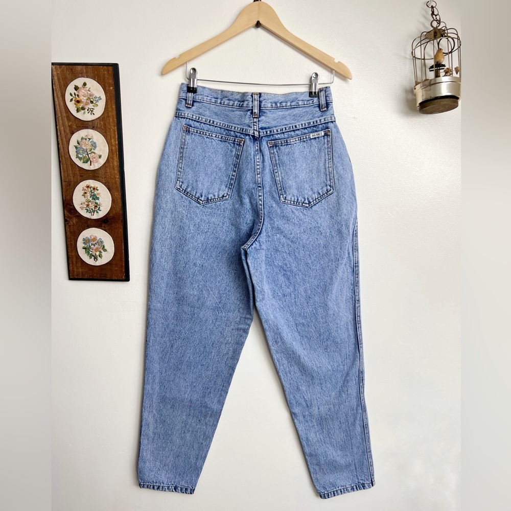 Vintage Bill Blass Front Pleat High Waisted Tapered Mom Jeans size 29 - Picture 6 of 9